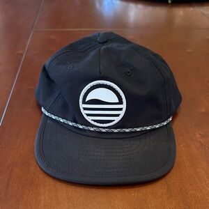 Sunday Golf Black Cap with White Logo